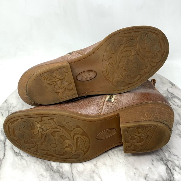 Sofft Ardmore Brown Leather Comfort Booties 7.5 Bohemian Western Classic Casual - Picture 8 of 15